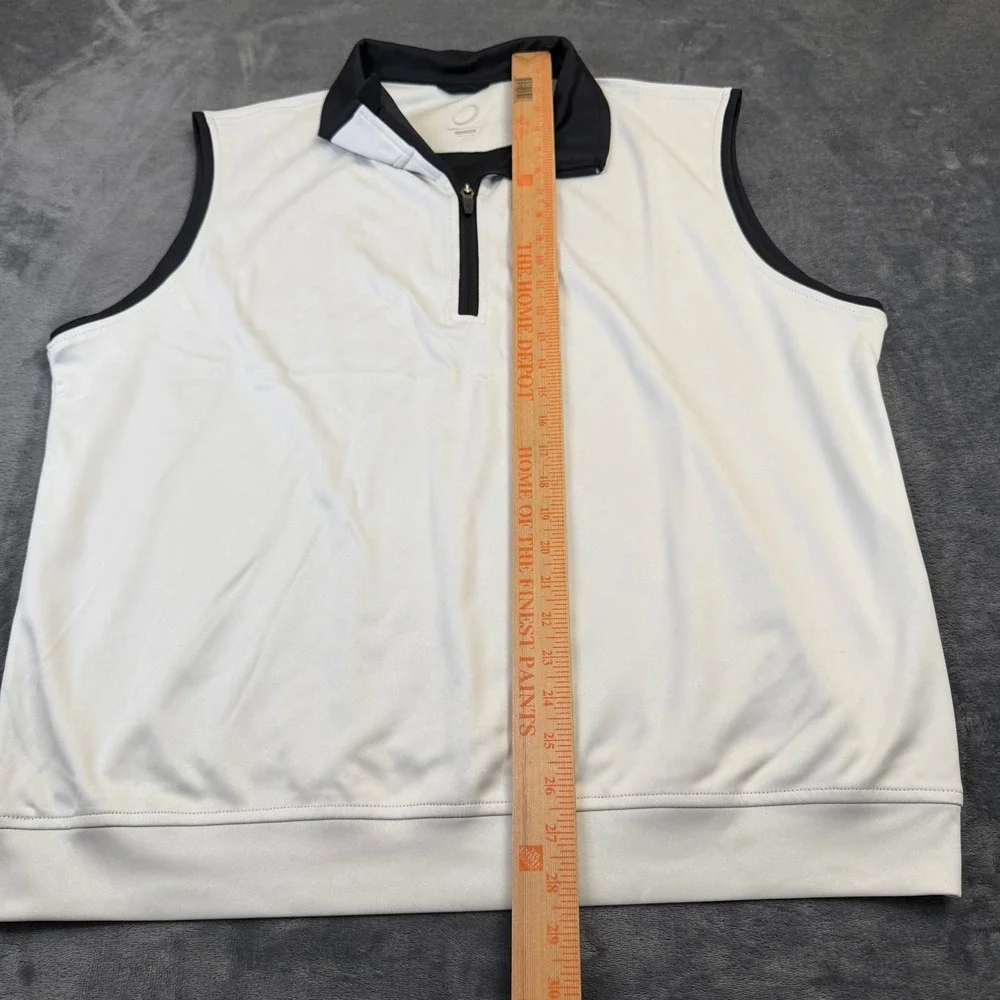 Zero Restriction Tour Series Vest Mens Large White Quarter Zip Golf Performance